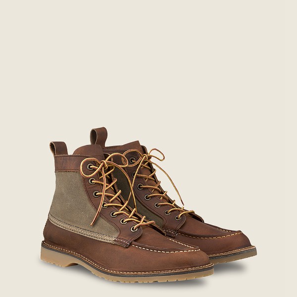 Heritage Støvler Herre - Red Wing Weekender Lærred Moc - 6-Inchr Rough & Tough Læder - Brune - JZSBX